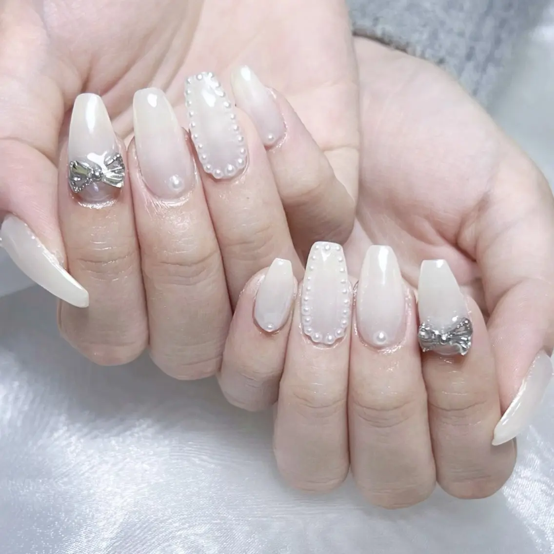 メンズ ネイル メンズ韓国風 アートネイル オーロラネイル ガーリー キラキラネイル ハンドネイル Nail salon 木にいるのネイルデザイン