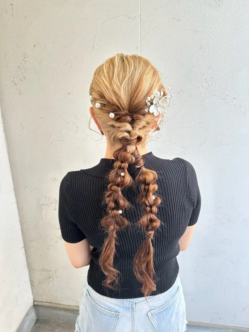 ヘアアレンジ 浴衣 ヘアセット 永田 彩華のヘアスタイル