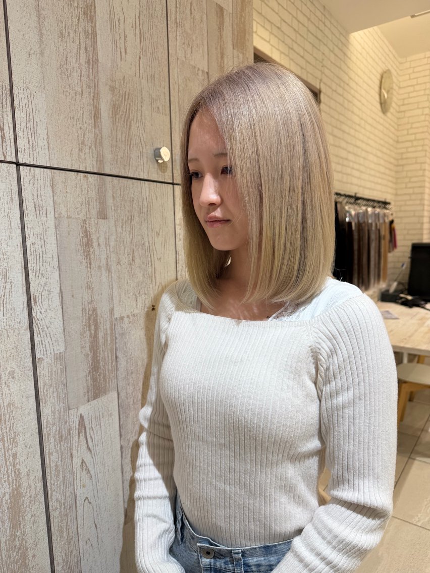 ミディアム カラー ヘアカラー 仙台×ブリーチ 斎藤相慶のヘアスタイル