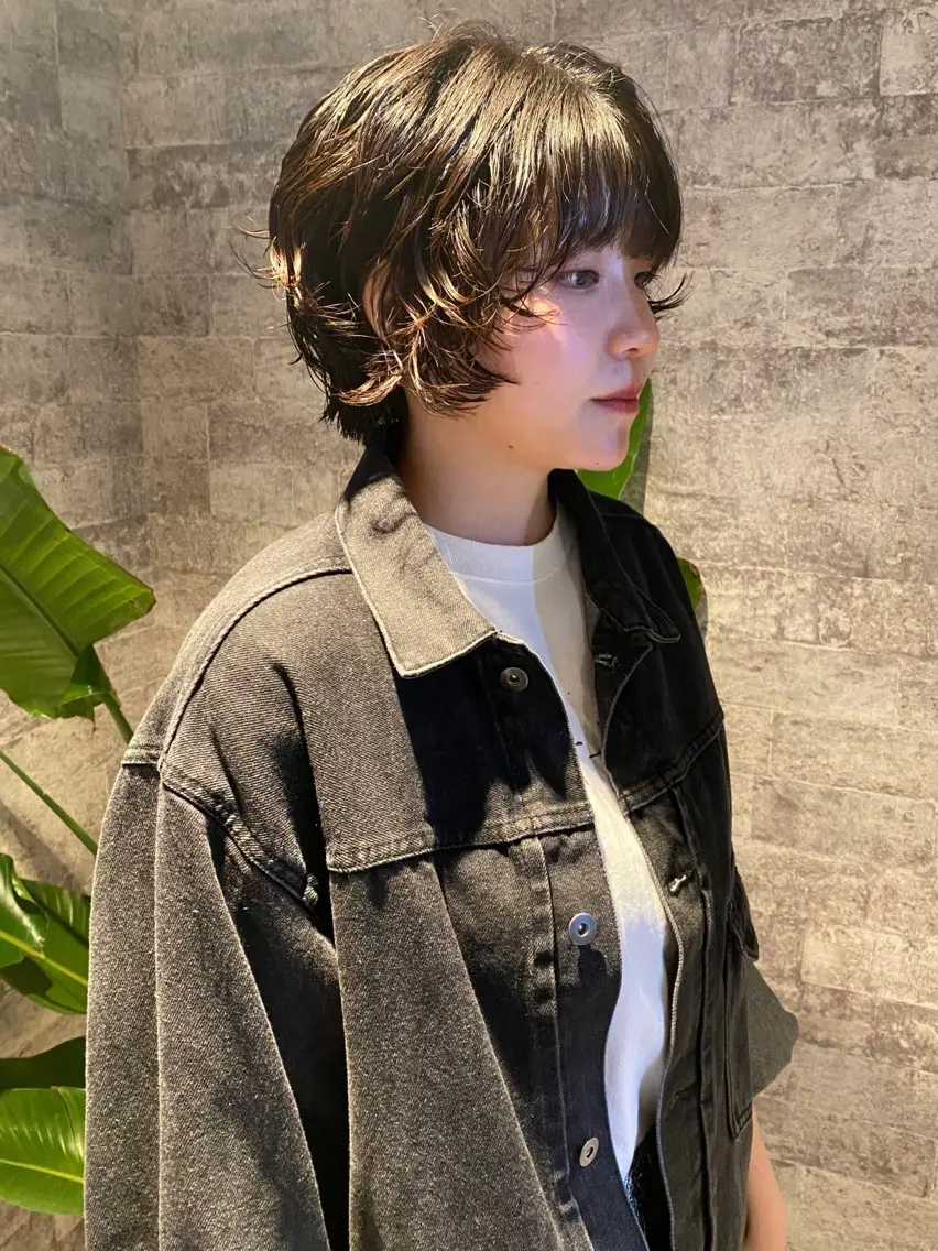 ショート パーマ ショートヘア ウルフカット カット パーマ mai / linoah˚✧のヘアスタイル
