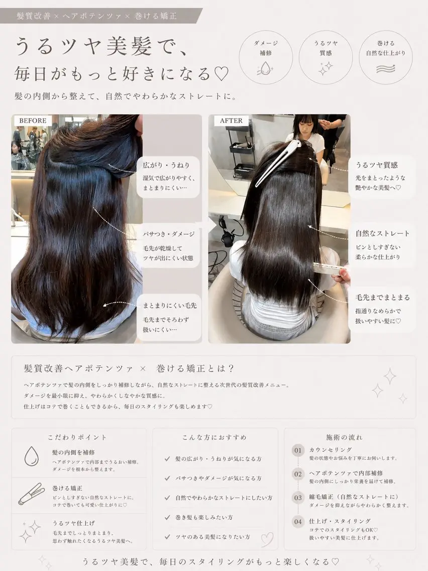 ロング ヘアアレンジ 韓国風ヘア 縮毛矯正 カット 縮毛矯正 トリートメント 巻ける縮毛矯正/ 透明感/吉田光佑のヘアスタイル