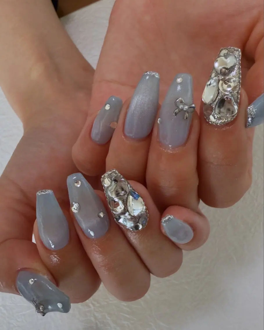 ネイル マグネットネイル ストーンネイル AZNAIL matsudaのネイルデザイン