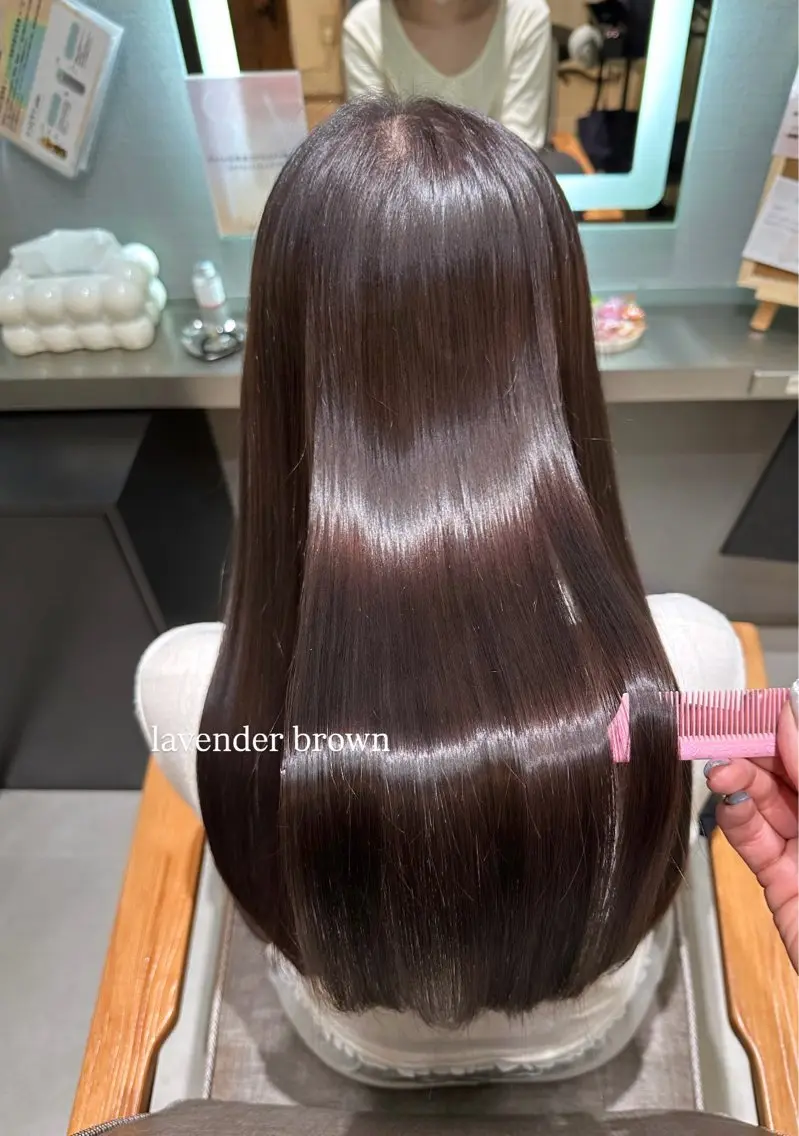 ロング カラー ブラウンカラー ラベンダーカラー カット ヘアカラー パーマ 縮毛矯正 トリートメント ヘッドスパ 🇰🇷韓国ｽﾀｲﾙ ﾚｲﾔｰ/ayanaのヘアスタイル