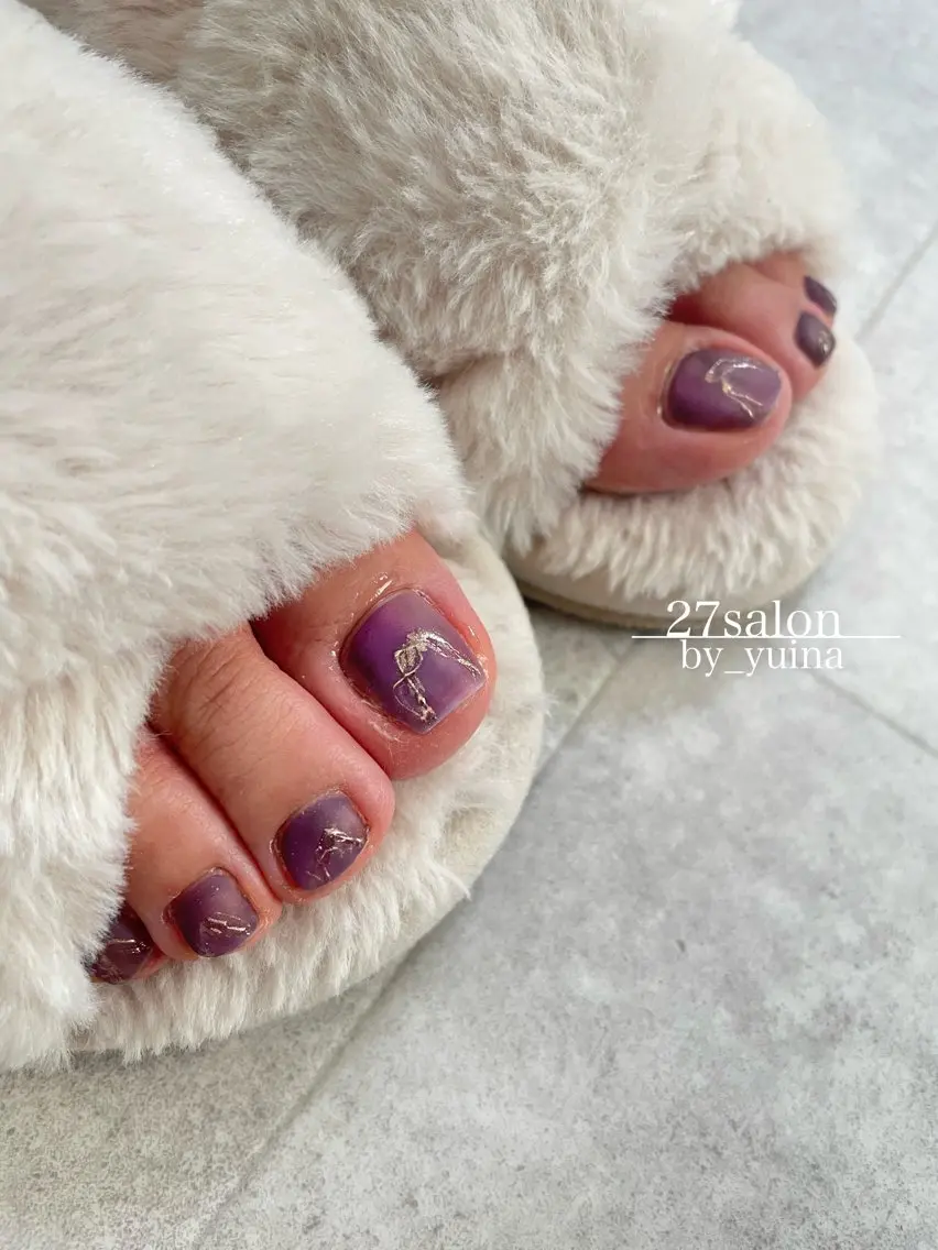 ネイル マグネットネイル マットネイル フットネイル 27salon yuinaのネイルデザイン