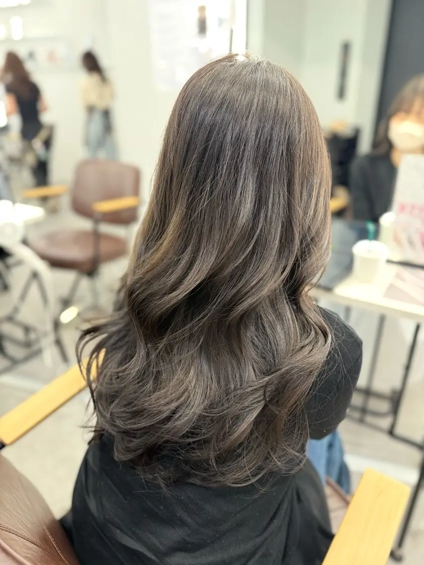 ロング カラー カット ヘアカラー トリートメント ヘッドスパ 💎結べるレイヤー/ 韓国/石戸谷💎のヘアスタイル