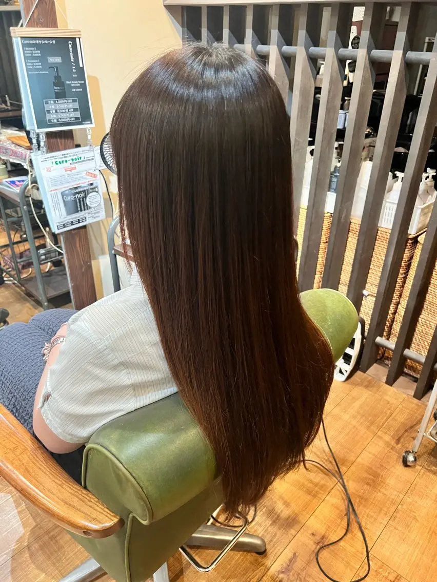 ロング 髪質改善 縮毛矯正 まゆ/髪質改善 ストレート/スパ🫧のヘアスタイル