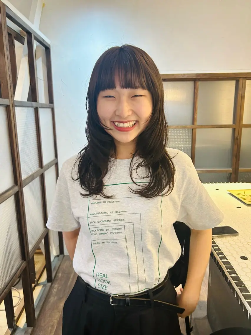 ミディアム カット ヘアカラー トリートメント MOMOKA💫 YARD【学芸大学】のヘアスタイル