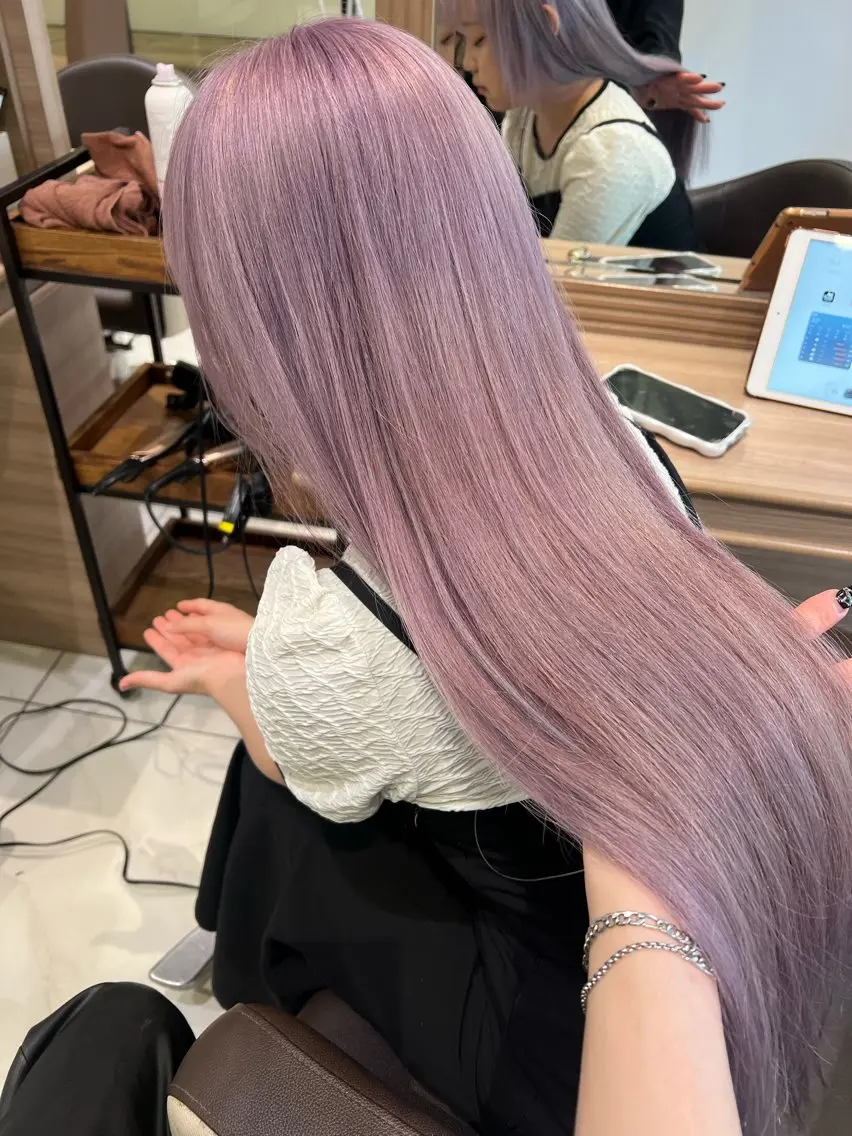 ロング カラー ヘアカラー トリートメント デザイン/ハイトーン 🐺ryuyaのヘアスタイル