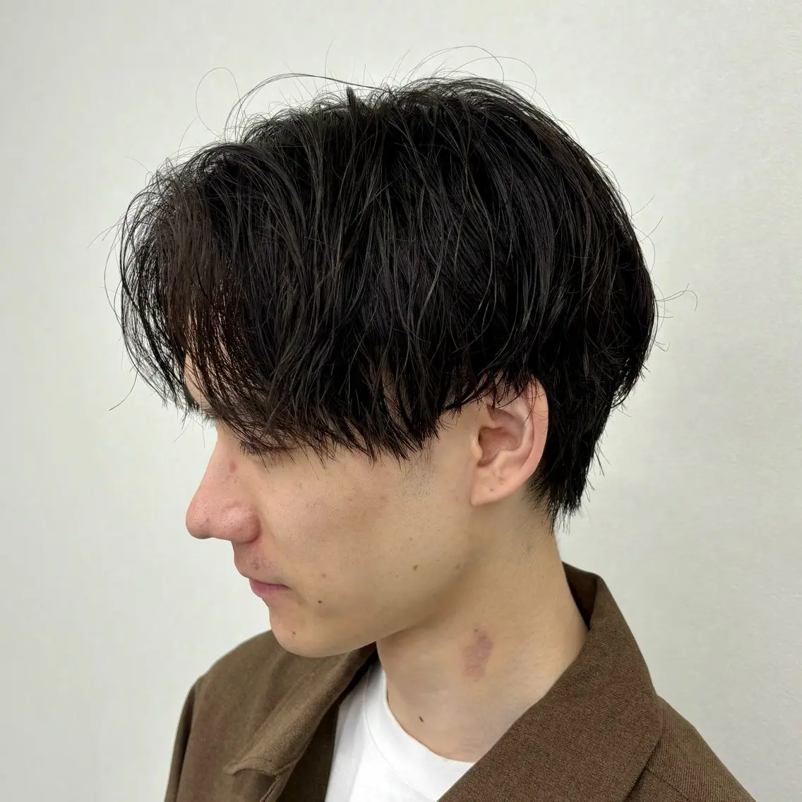 ミディアム パーマ メンズ ミディアムパーマ メンズパーマ ツイストスパイラルパーマ スパイラルパーマ M字・前髪割れ 改善メンズ特化/栢沼のヘアスタイル