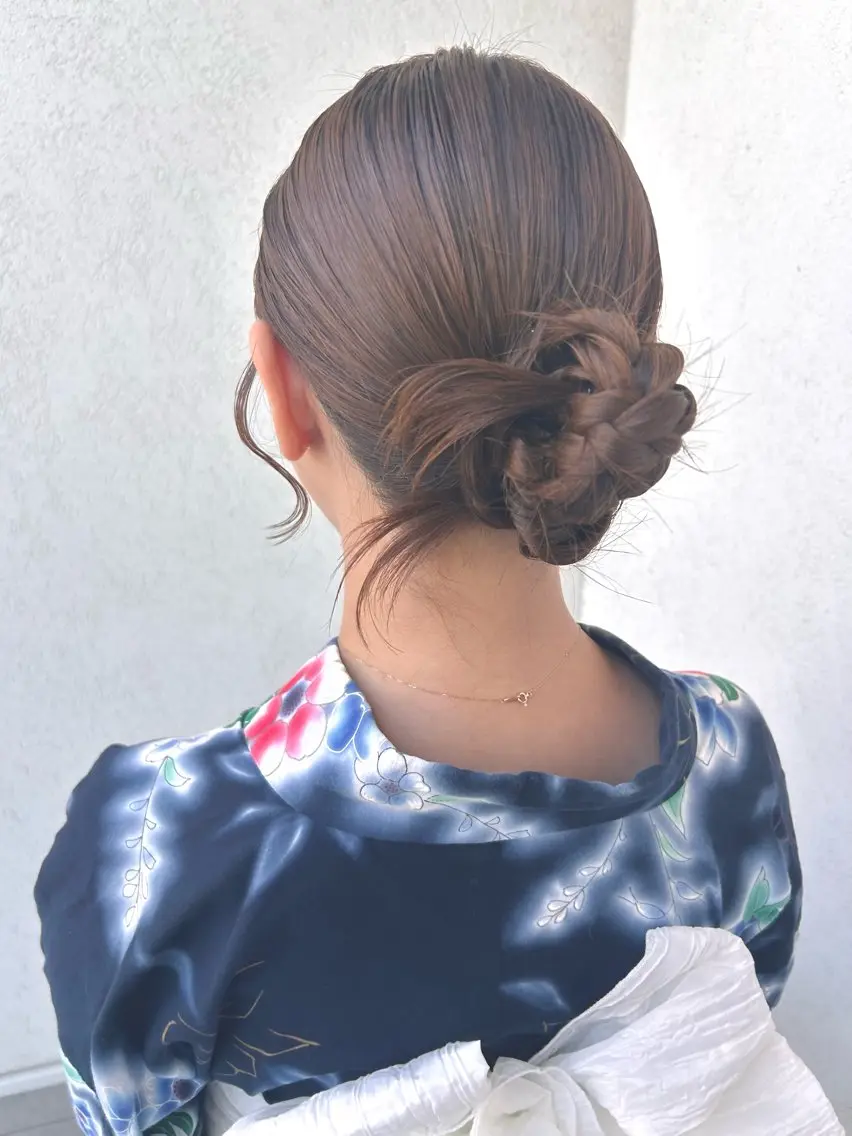 ミディアム ヘアアレンジ 浴衣 ヘアセット SOL _nagisa.のヘアスタイル