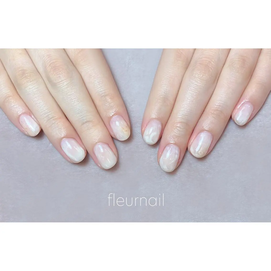ネイル ブルー 成人式 長さ出し ジェルネイル 大理石ネイル(マーブル) ハンドネイル fleurnail miuraのネイルデザイン