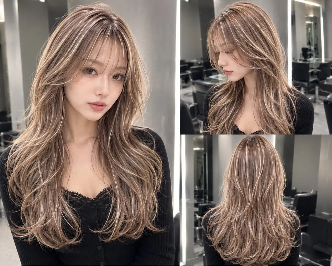 ロング ハイライト 🎀HIKARI🎀 ハイライト➕レイヤーのヘアスタイル