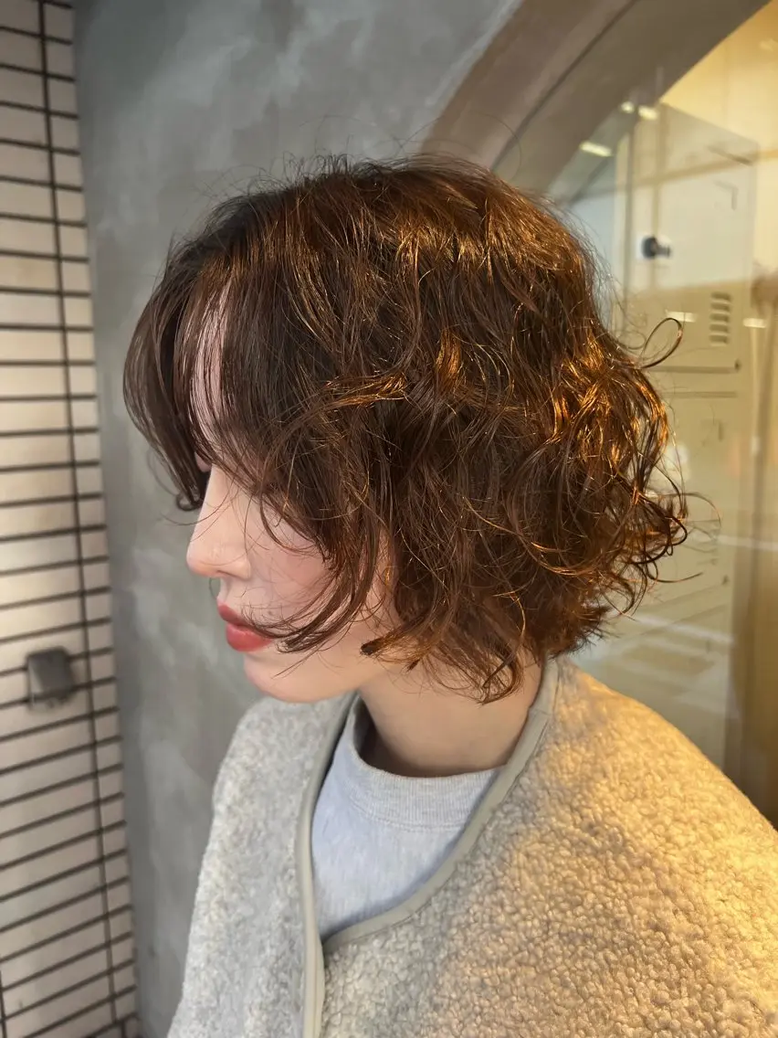 ショート カラー パーマ ボブ カット パーマ imai（イマイ） /ボブ/パーマのヘアスタイル