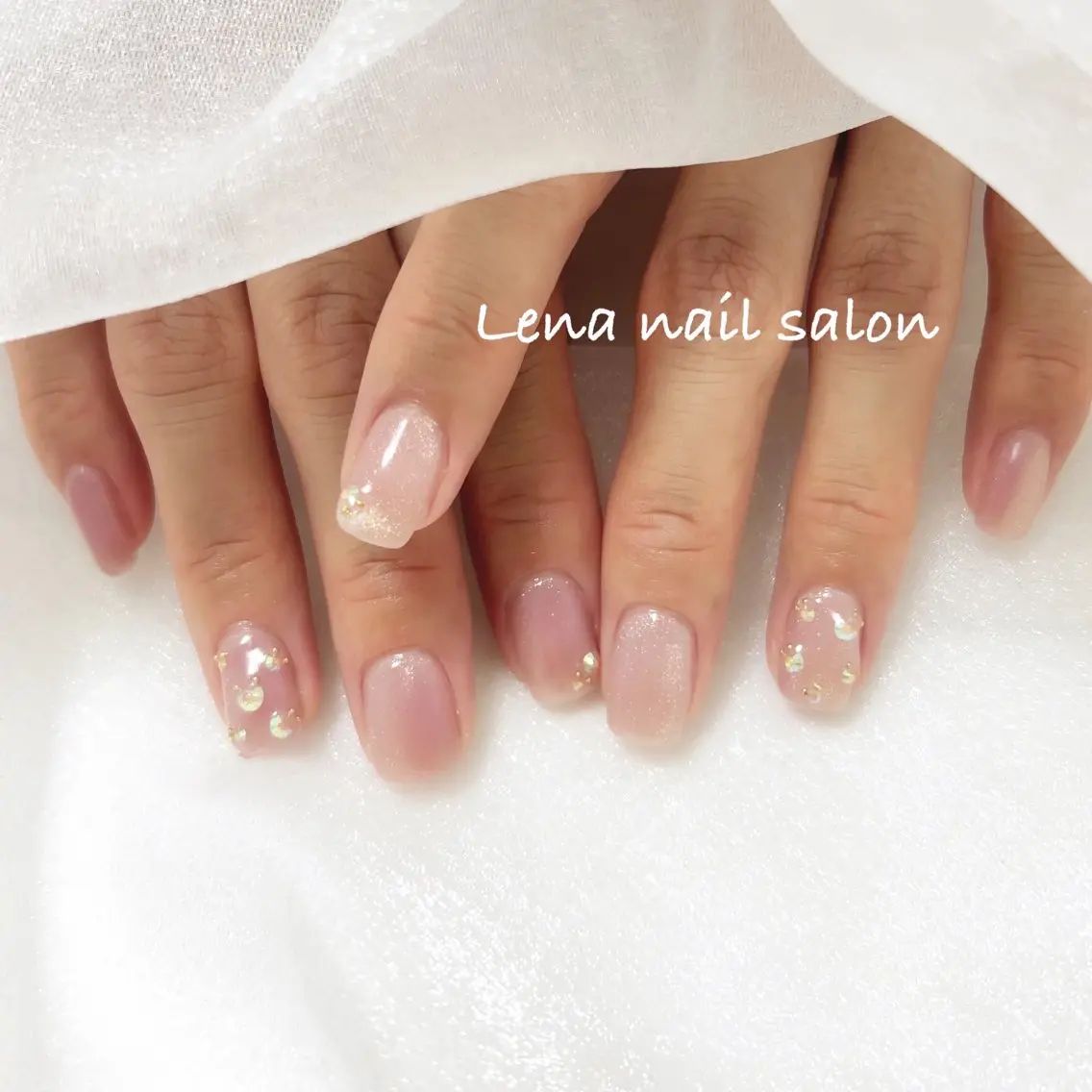 ネイル マグネットネイル ハンドネイル 自爪育成ネイルケア Lena  nailのネイルデザイン