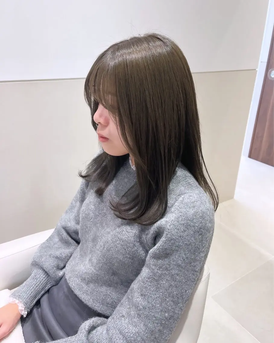 セミロング カラー 透明感カラー カット ヘアカラー トリートメント 艶カラー/ 髪質改善/arisaのヘアスタイル
