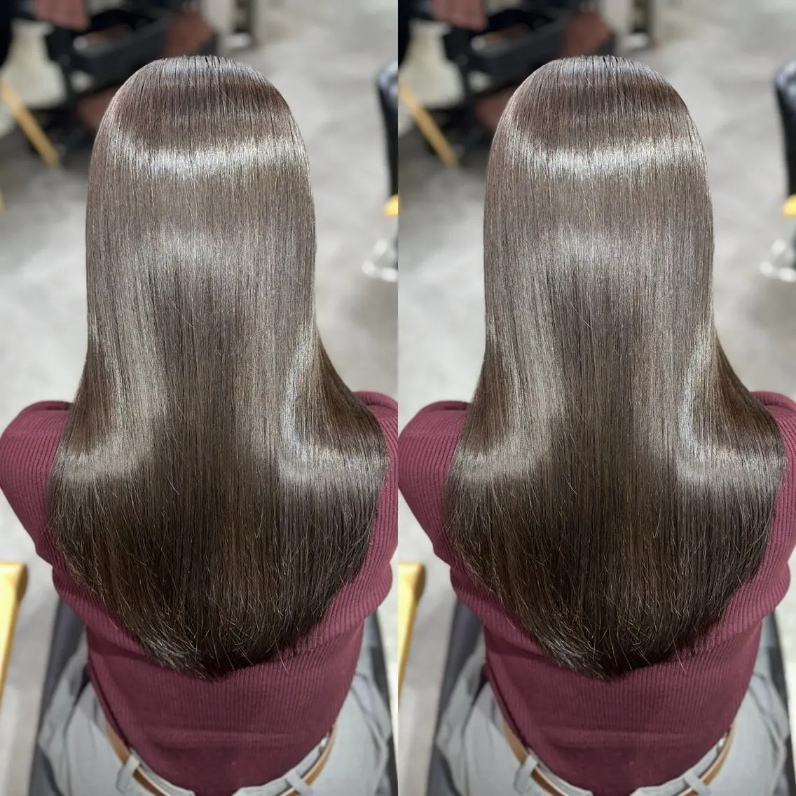 ロング カラー 髪質改善🩵縮毛矯正 代々木/木下のヘアスタイル