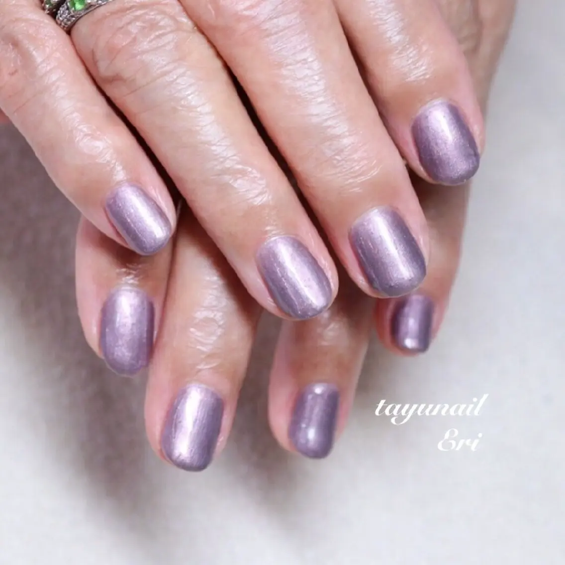 ネイル ジェルネイル ワンカラーネイル パラジェル パープル シンプルネイル ネイルサロン 【たゆnail】のネイルデザイン