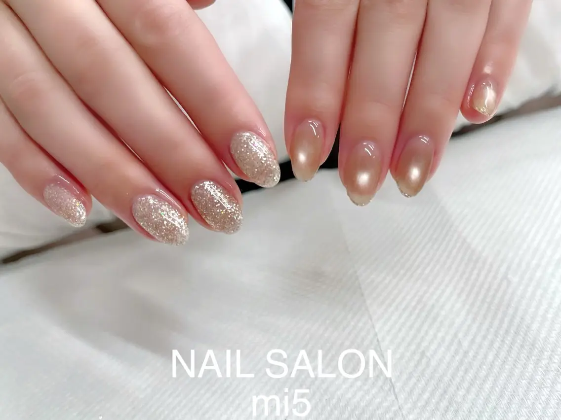 ネイル ラメ(グリッター) マグネットネイル NAIL SALON mi5／Momokoのネイルデザイン