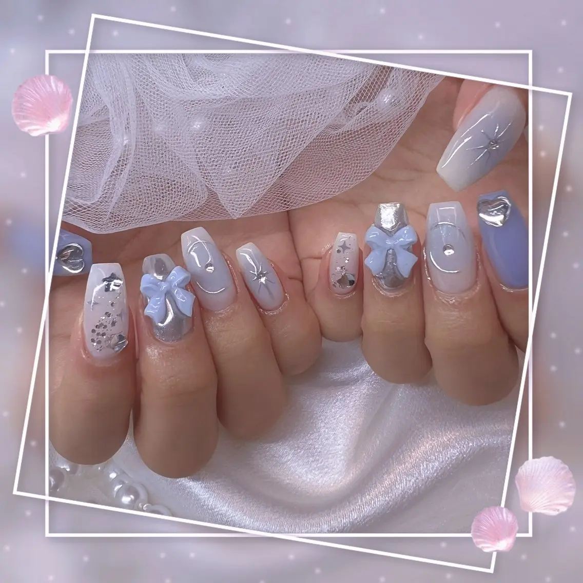 ネイル チークネイル フレンチネイル グラデーション マグネットネイル マグネットフレンチ ハンドネイル ハンドケア Chill Nailsalonのネイルデザイン