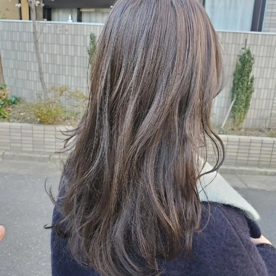 ロング カラー カット ヘアカラー トリートメント 韓国レイヤー柔らかい 地毛風縮毛矯正/マツのヘアスタイル