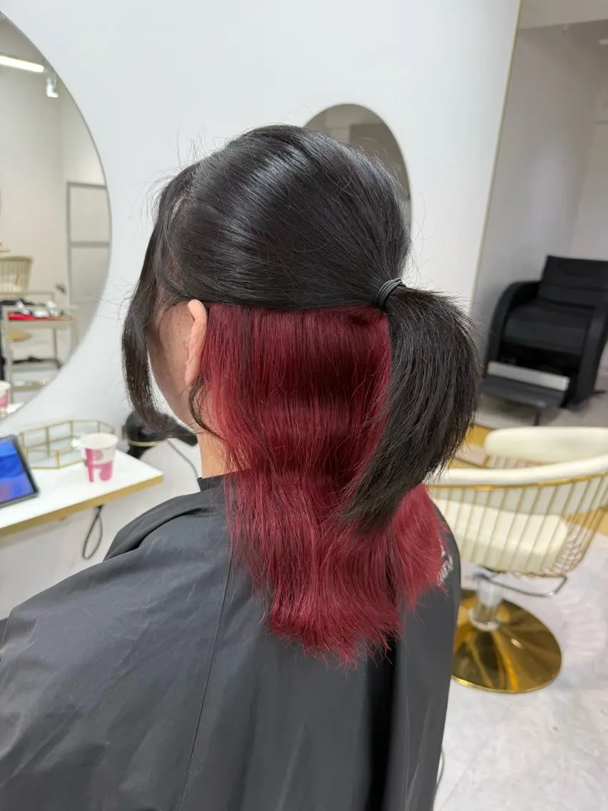 メンズ メンズ毛流れパーマ ブリーチSHIONのヘアスタイル