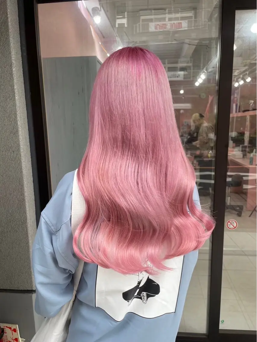 ロング カラー ヘアカラー トリートメント ヘアセット ハッシュカット/ ミルクティー/ みうのヘアスタイル