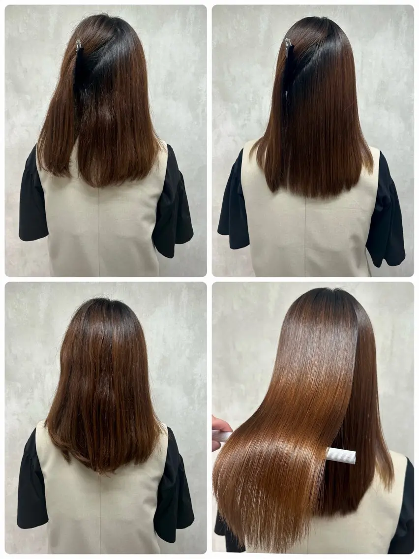 セミロング 縮毛矯正 トリートメント ⚠️美容室迷子⚠️ 👍👍ここに集合のヘアスタイル
