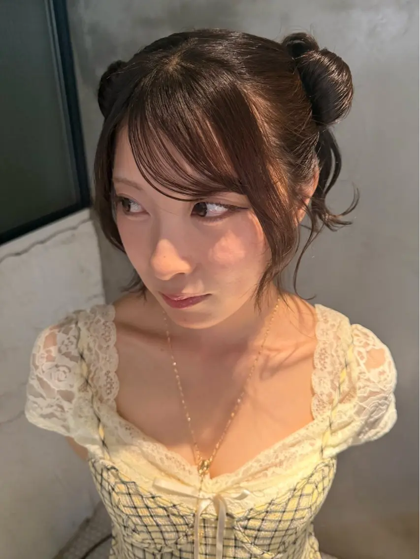 セミロング ヘアアレンジ ヘアカラー ヘアセット ワンカラー¥3850 /アレンジ/あみ🎶のヘアスタイル