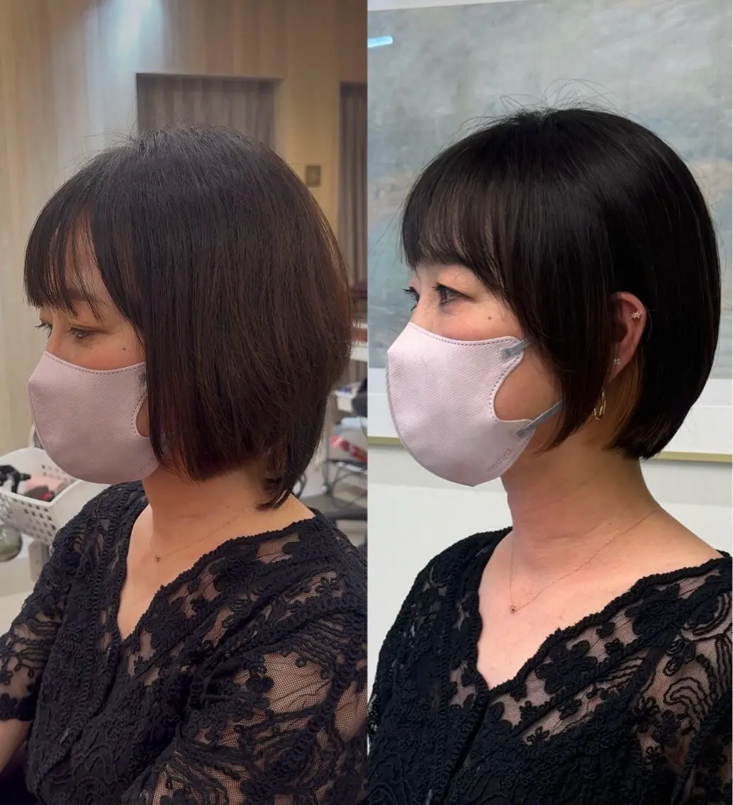 ショート 【ショート/ボブ 丸みショート】深萱のヘアスタイル