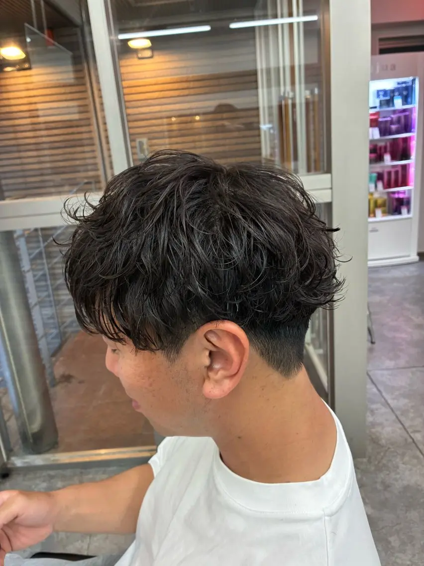 ショート パーマ メンズ カット パーマ トリートメント ヘアセット 垢抜けメンズパーマ /颯太のヘアスタイル