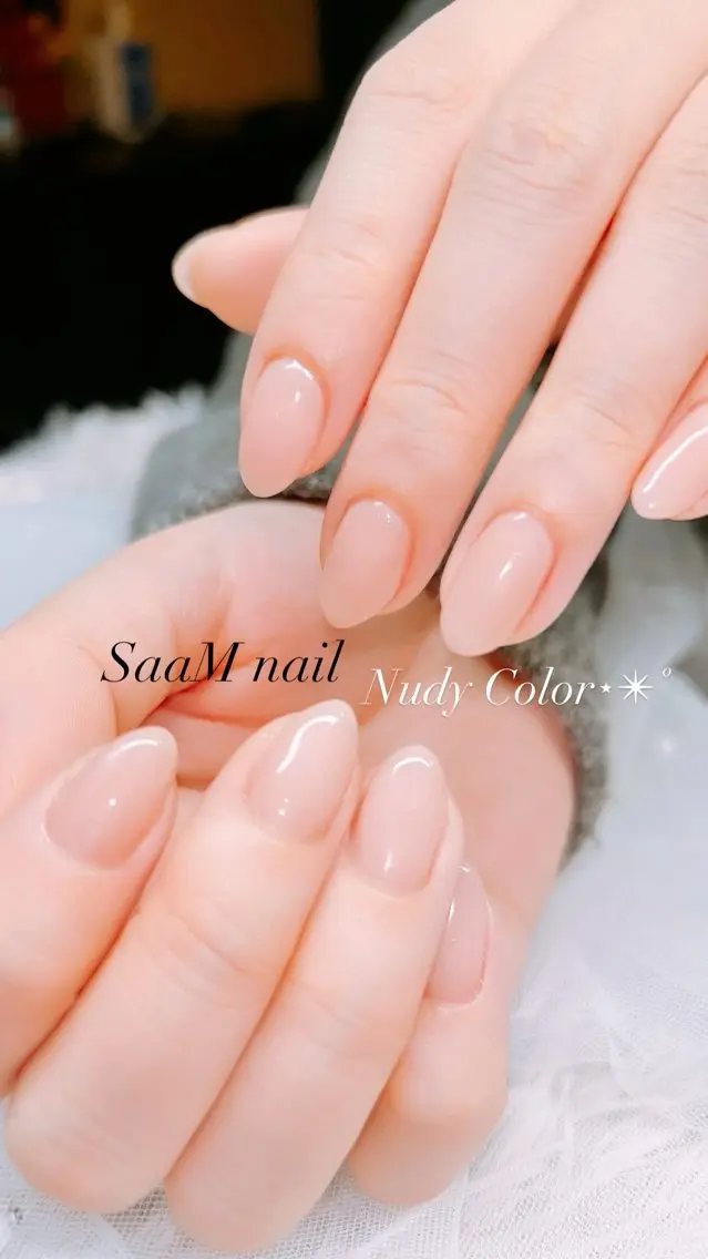 ネイル ワンカラーネイル ハンドネイル SaaM nailのネイルデザイン