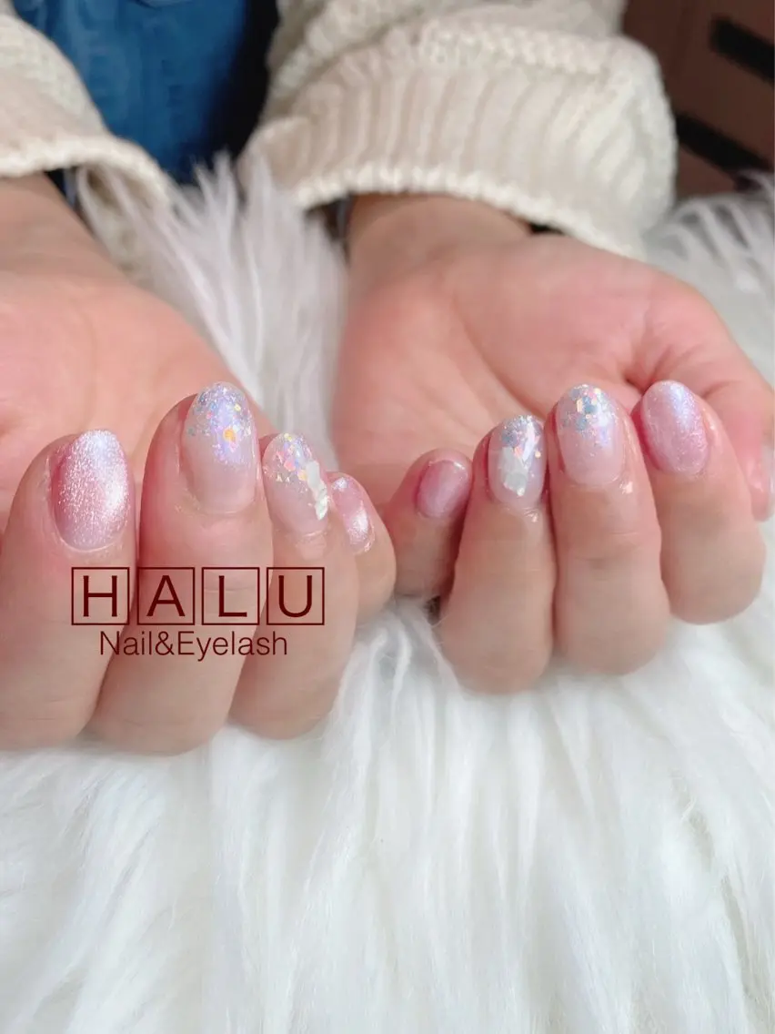 ネイル ホログラムネイル キラキラネイル HALU ハルのネイルデザイン