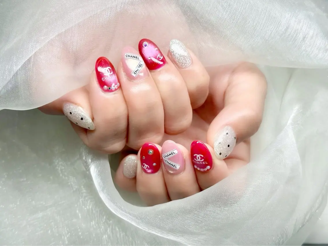 ネイル ハンドネイル hanam nail 🌿🩵ハナムネイルのネイルデザイン