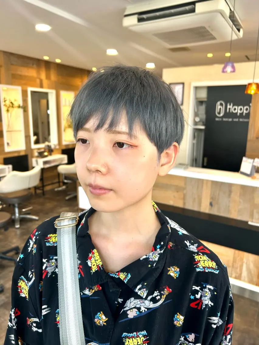 ショート カラーモデル募集中 美容室ハピスのヘアスタイル