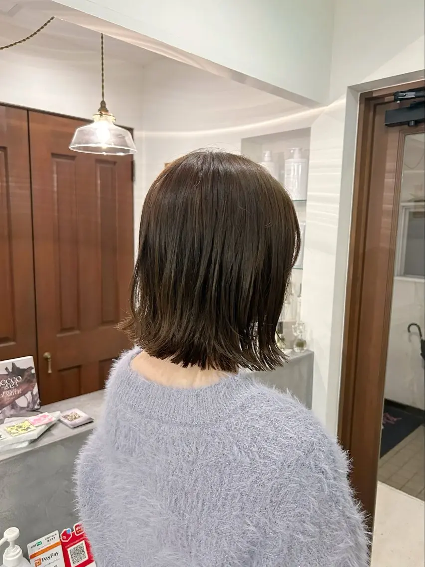 ショート 切りっぱなしボブ ボブ 谷澤 朋佳のヘアスタイル