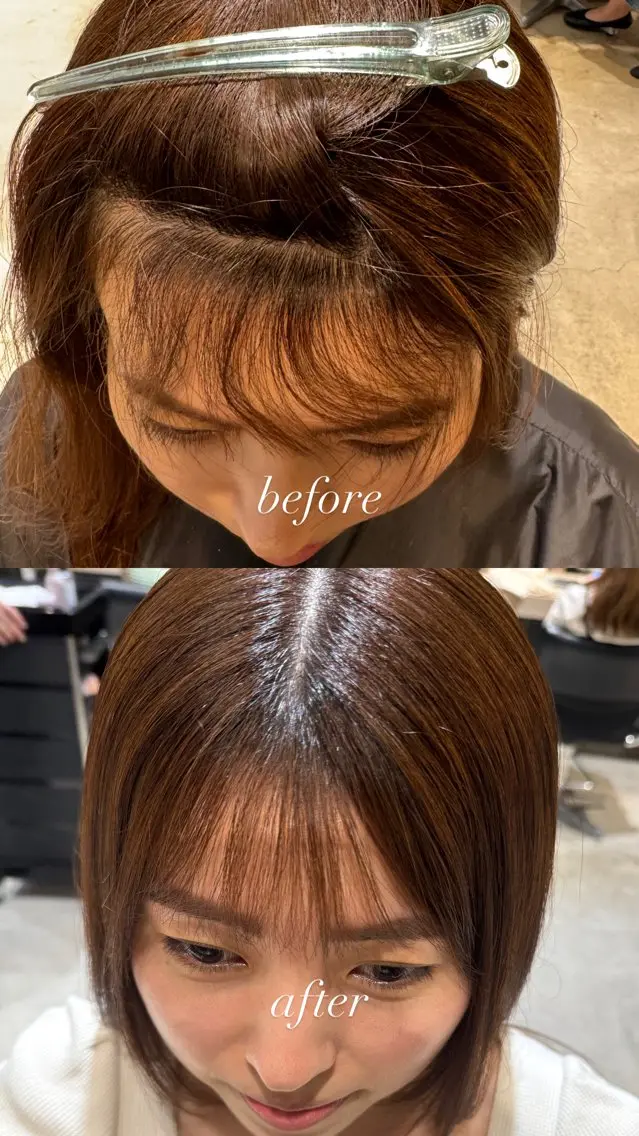 ミディアム パーマ 縮毛矯正 今村 圭佑のヘアスタイル