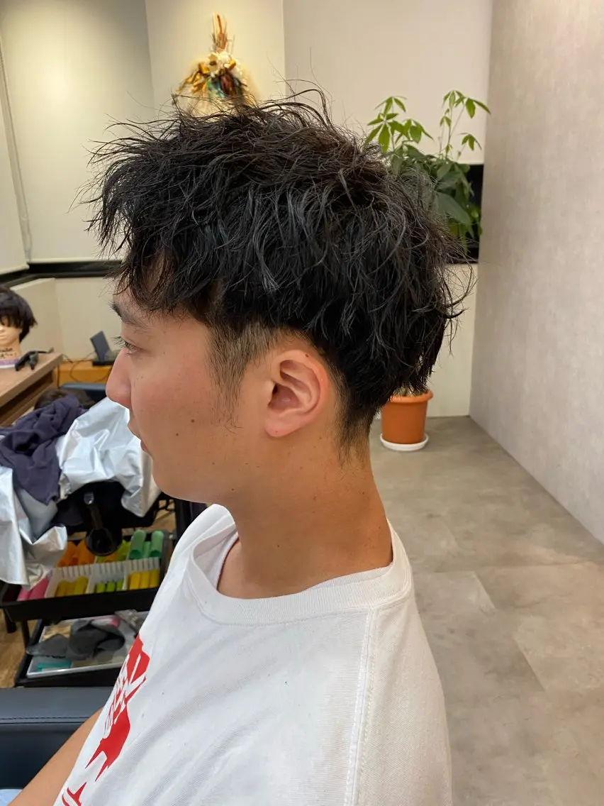 パーマ メンズ カット パーマ BLEACHi高崎店 /湯浅泳作のヘアスタイル