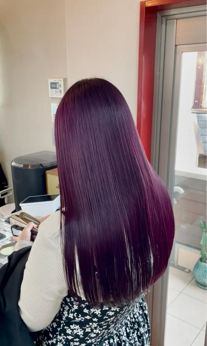 セミロング カット ヘアカラー トリートメント 中嶋 颯和のヘアスタイル