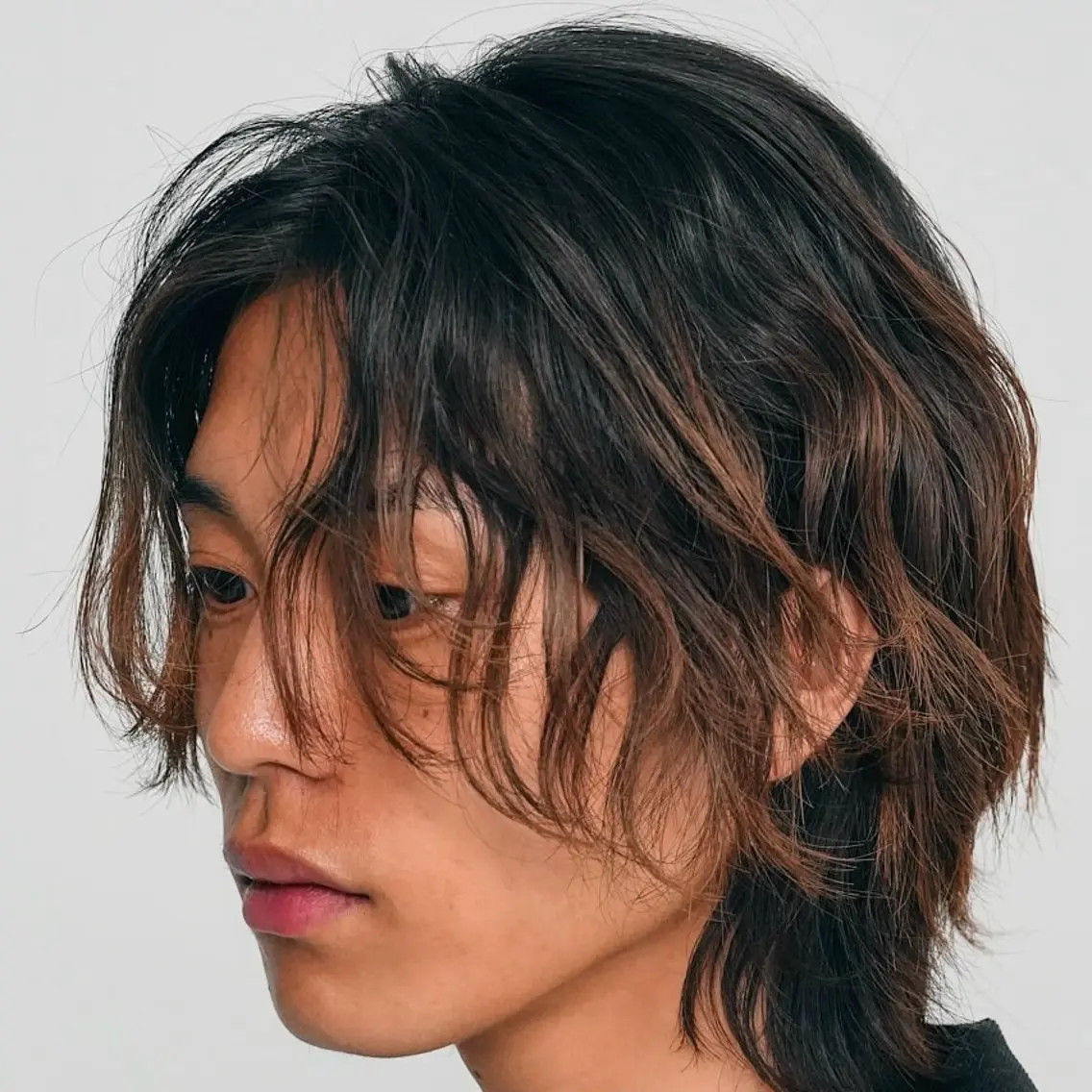 ミディアム パーマ メンズ カット パーマ 丸山 哲史のヘアスタイル