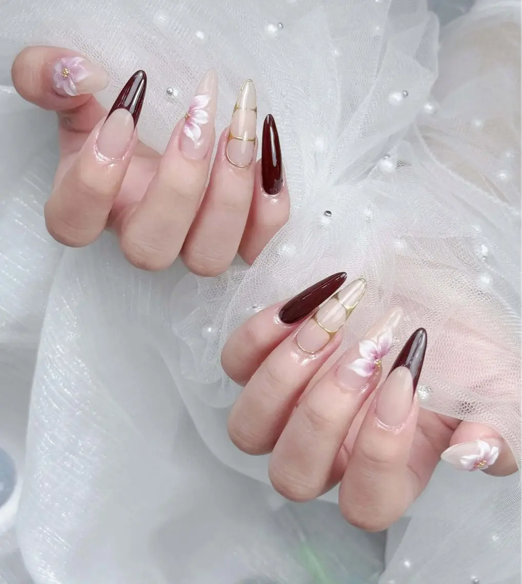 ネイル アートネイル ジェルネイル 韓国ネイル ニュアンスネイル ハンドネイル Luna Nail.Novaのネイルデザイン