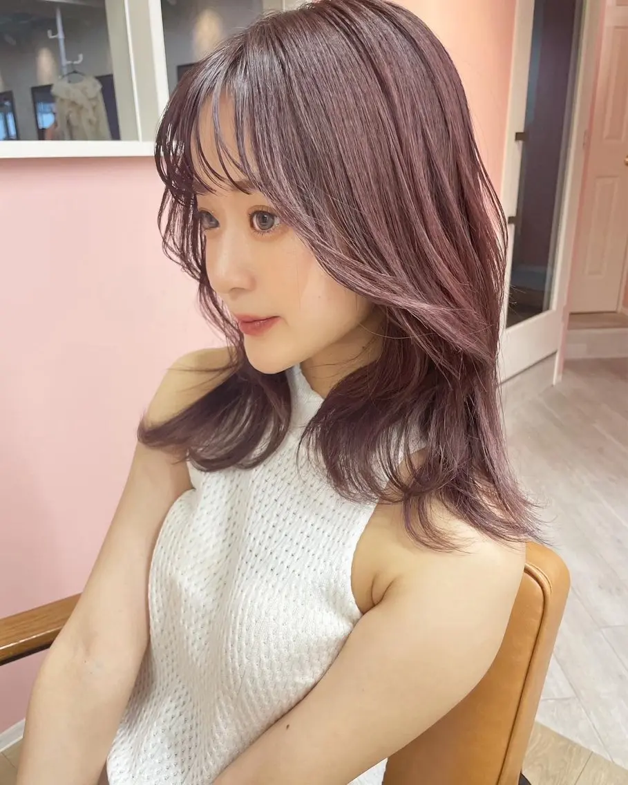 超高濃度水素カラー💇🏼‍♀️＋卵殻膜トリートメント🥚　　　　　　　レイヤーカット/韓国風/ウルフカット/水素カラーの写真