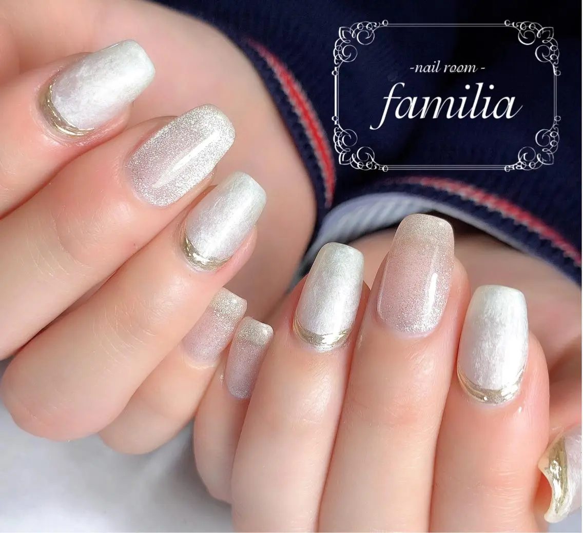 ネイル アートネイル マグネットネイル ミラーネイル ハンドネイル -nailroom- familiaのネイルデザイン