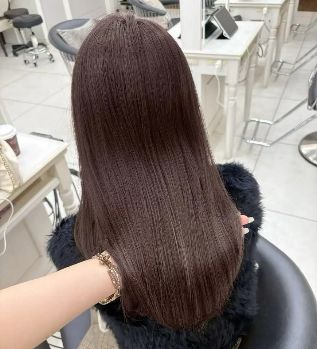 セミロング カラー ヘアカラー トリートメント 韓国風レイヤー/ 銀座🤍Fukaのヘアスタイル