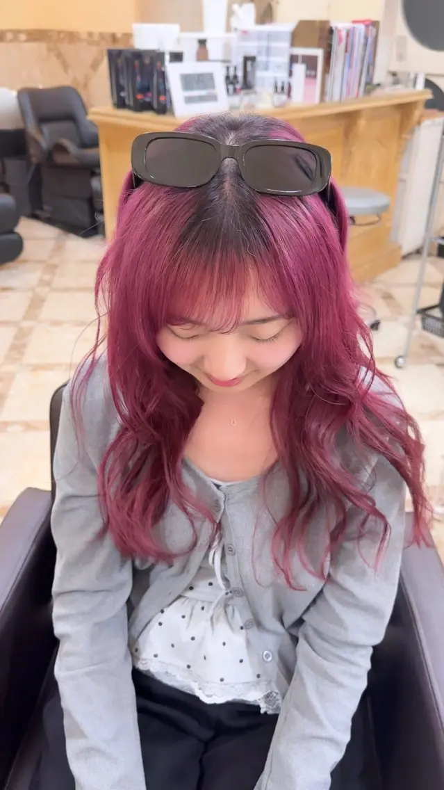 ロング カラー ブリーチ ヘアカラー さ りのヘアスタイル
