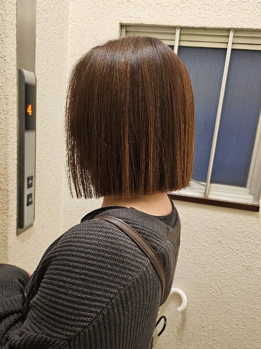 ミディアム カット 縮毛矯正 Ayu🐾縮毛矯正/ ブリーチ無しカラーのヘアスタイル