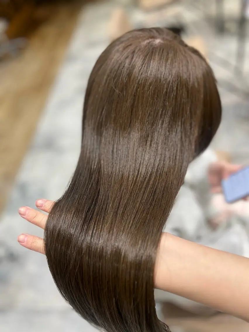 カラー グレージュ オリーブグレージュ オリーブグレー ヘアカラー トリートメント アレンジ/艶カラー 銀座🌼さきえのヘアスタイル