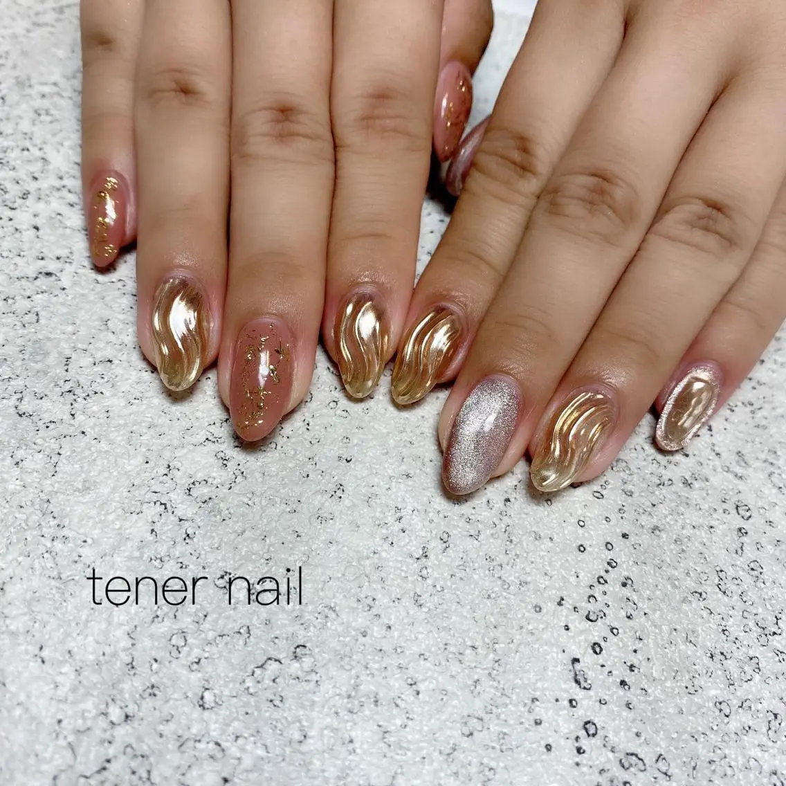 ネイル マグネットネイル ミラーネイル テネルネイル tener nailのネイルデザイン