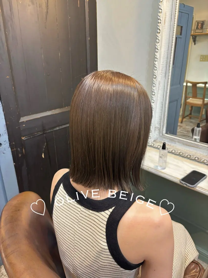 ミディアム カラー 黒髪 ケアカラー ダブルカラー カット ヘアカラー トリートメント 🍒桜井 優華🍒のヘアスタイル