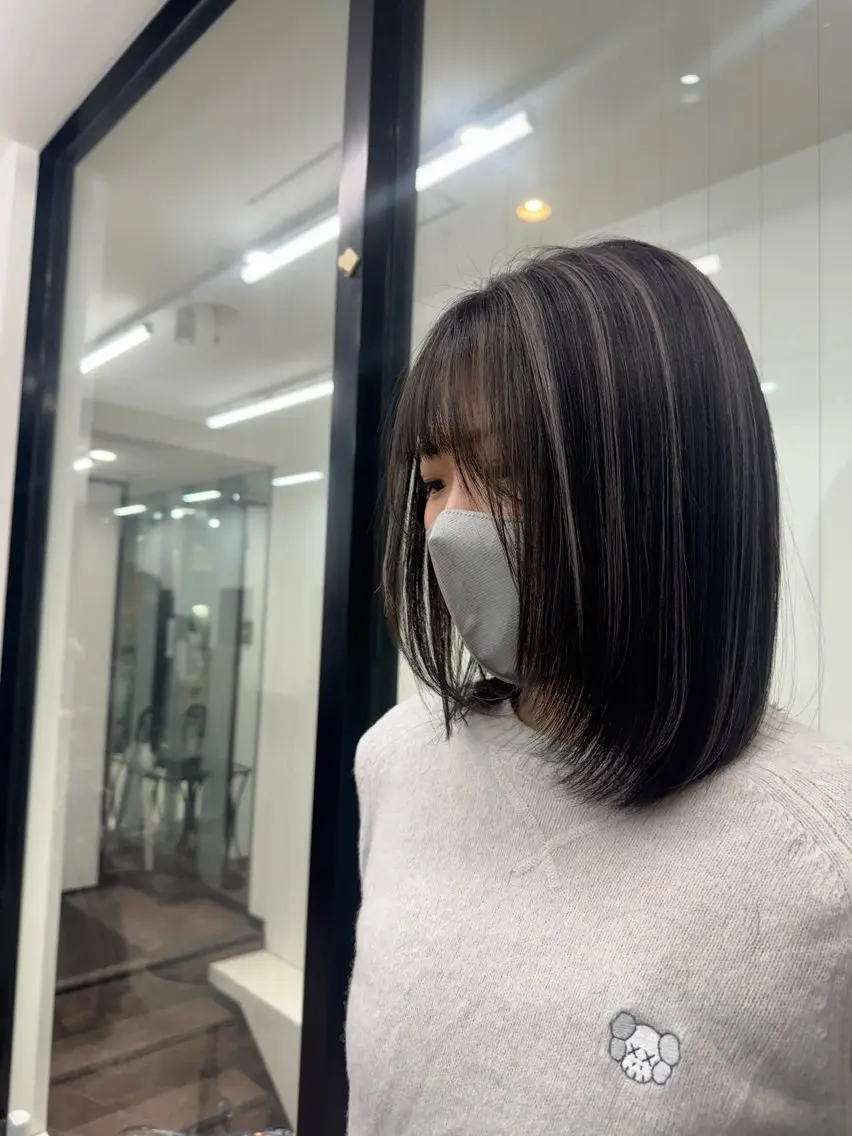 カラー アッシュ バレイヤージュ ミストバング ブリーチ ケアブリーチ 🫧La Mimi YUI🫧のヘアスタイル