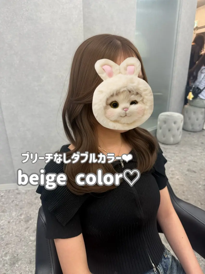ロング カラー 韓国風ヘア レイヤーカット カット ヘアカラー トリートメント レイヤーカット /顔周り/和奏︎♪のヘアスタイル